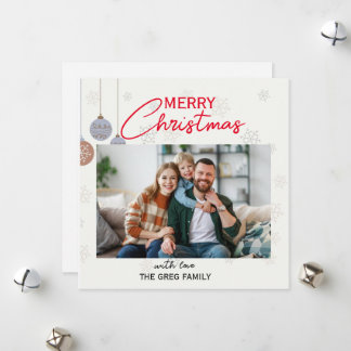 Festividades Cartão de Natal moderno com uma foto