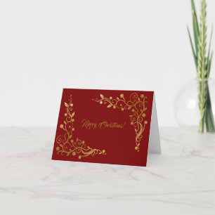 Festividades Cartão de Natal Moderno Profissional Vermelho e Do