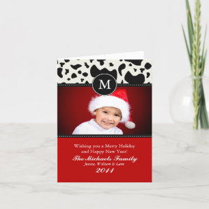 Festividades Cartão de Natal Monograma Ocidental