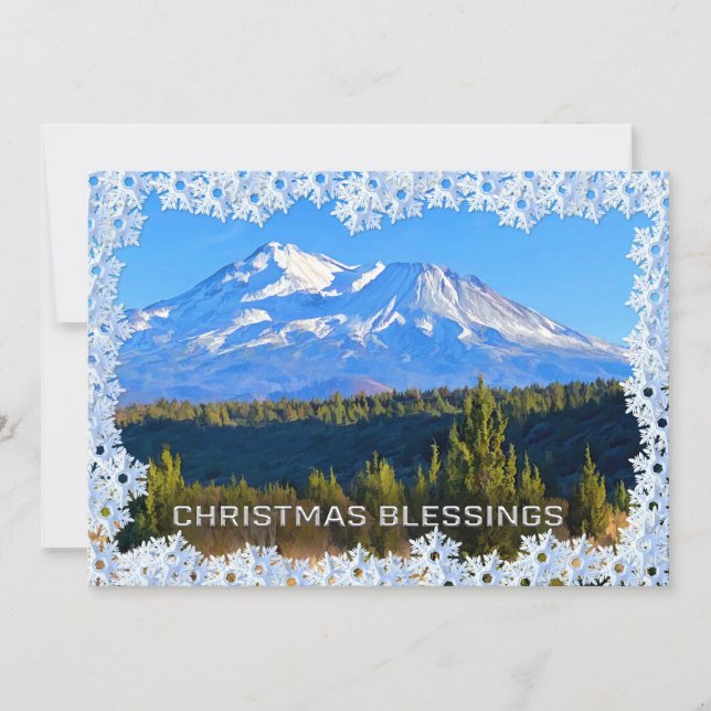 Festividades Cartão de Natal - Monte Shasta (Frente)