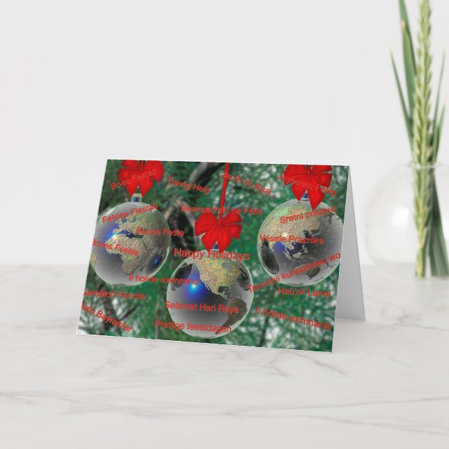 Festividades Cartão de Natal Mundial (Frente)
