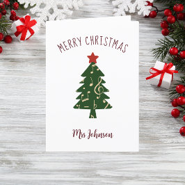 Festividades Cartão de Natal Musical para Professor de Clarinet