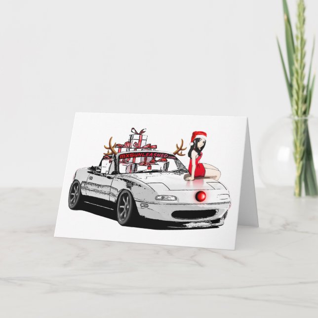 Festividades Cartão de Natal MX5 Miata (Frente)