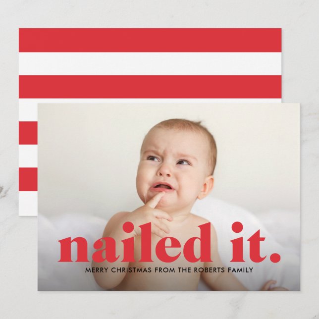 Festividades Cartão de Natal Nailed It (Frente/Verso)
