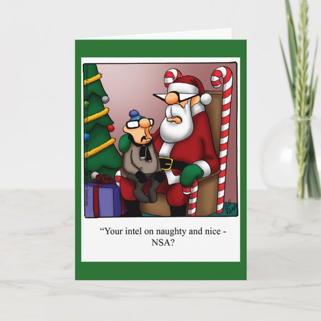 Festividades Cartão de Natal "Naughty or Nice" engraçado (Frente)