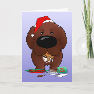 Festividades Cartão de Natal Newfie