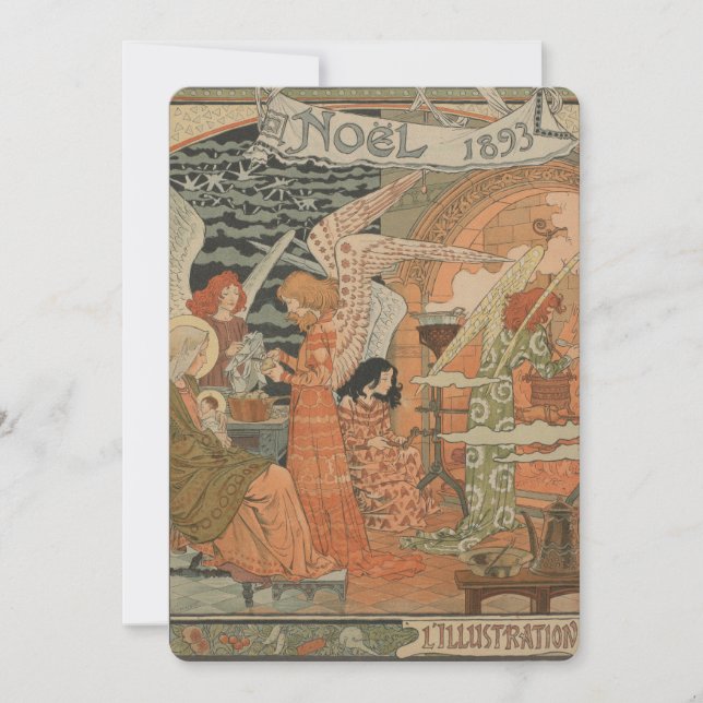 Festividades Cartão de Natal Noel 1893 (Frente)