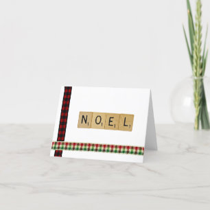 Festividades Cartão de Natal Noel Scrabble