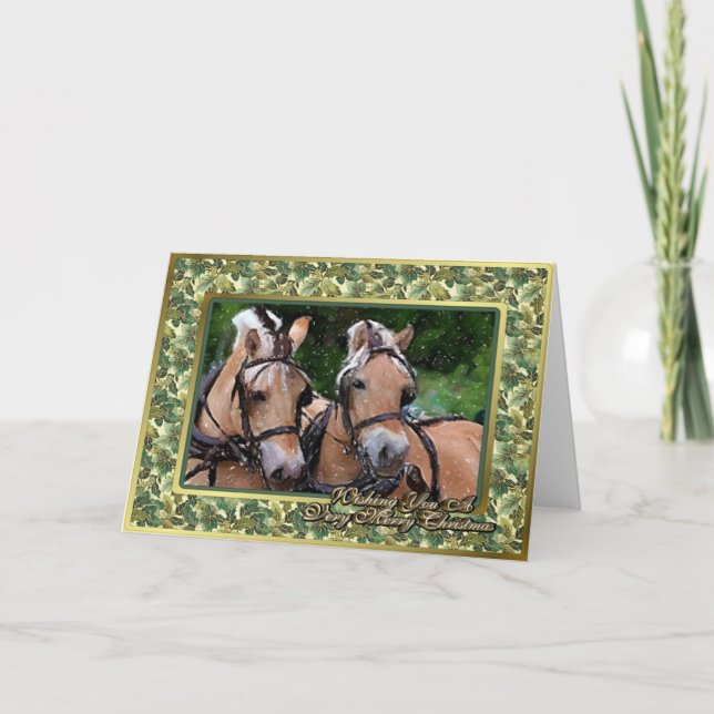 Festividades Cartão de Natal norueguês do vazio do fiorde (Frente)