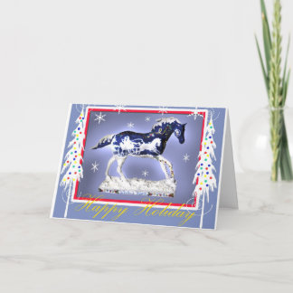 Festividades cartão de natal noturno do inverno