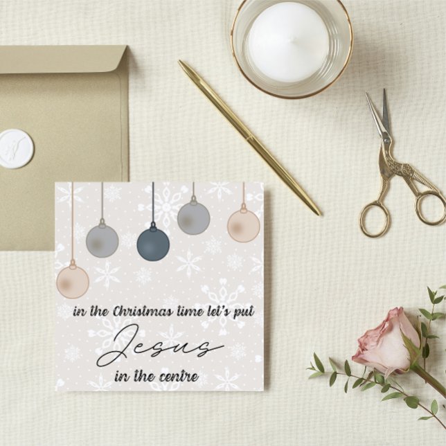 Festividades Cartão de Natal: O Vamos colocou Jesus no centro d (Criador carregado)