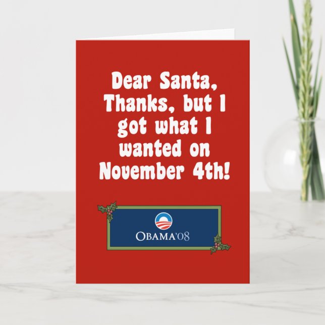 Festividades Cartão de Natal Obama (Frente)