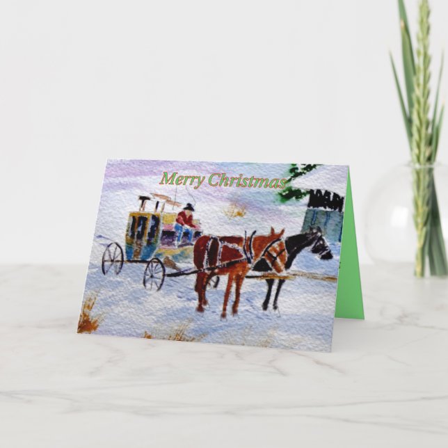 Festividades Cartão de Natal Ocidental (Frente)