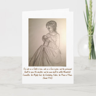 Festividades Cartão de Natal original da arte: Madonna e