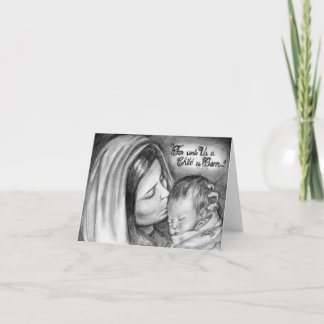 Festividades Cartão de Natal original do desenho de lápis