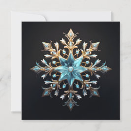 Festividades Cartão de Natal ornamentado com floco de neve