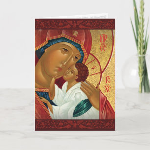 Festividades Cartão de Natal Ortodoxo Russo - Luz Ouro