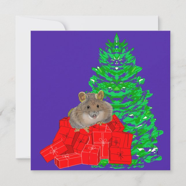 Festividades Cartão de Natal Packrat Christmas Flat (Frente)