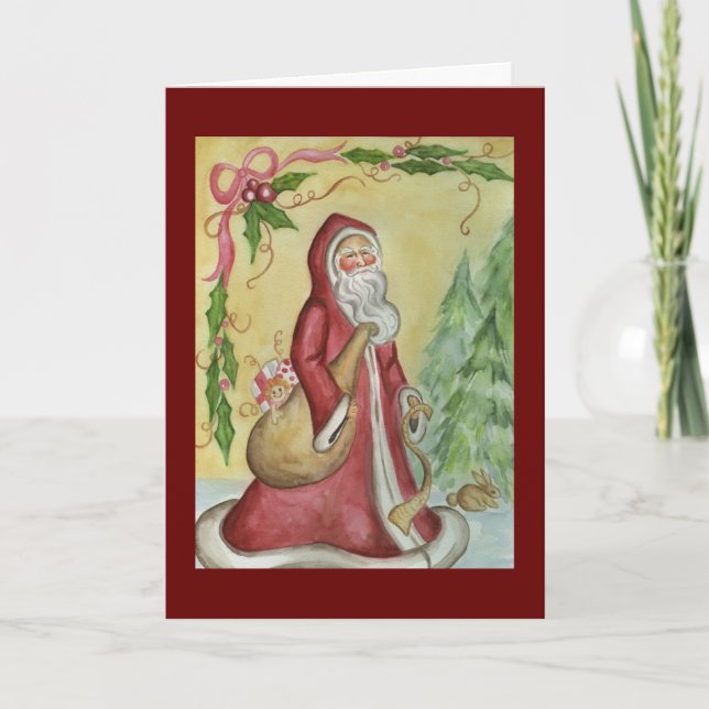 Festividades Cartão de Natal Papai Noel (Frente)