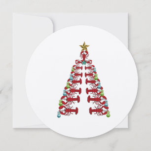 Festividades Cartão de Natal para a árvore de lagosta
