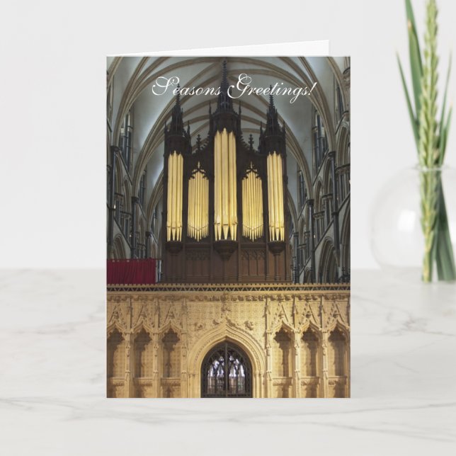 Festividades Cartão de Natal para a Catedral de Lincoln (Frente)