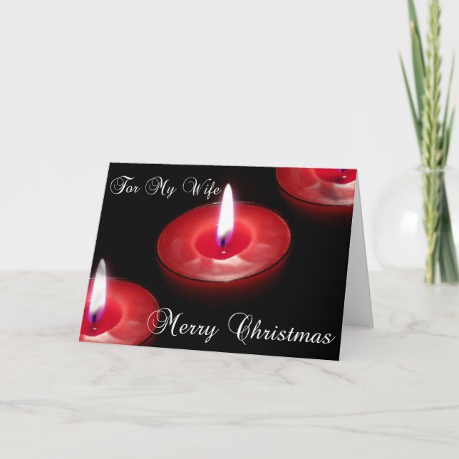 Festividades Cartão de Natal para a esposa (Frente)
