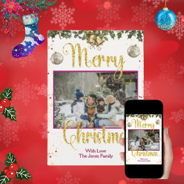 Festividades Cartão de Natal para a Família Bonita