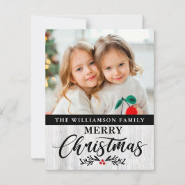 Festividades Cartão de Natal para a Família de Madeira Russo Mo