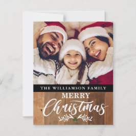 Festividades Cartão de Natal para a Família de Madeira Russo Mo