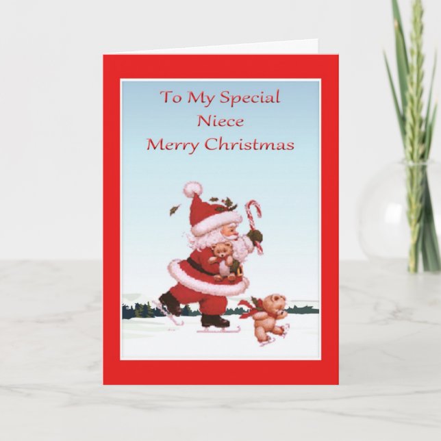 Festividades Cartão de Natal para a sobrinha (Frente)