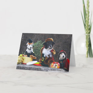 Festividades Cartão de Natal para amantes de Cachorro.