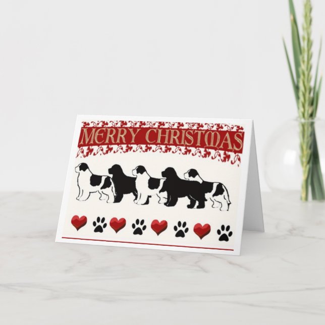 Festividades Cartão de Natal para cães da Terra Nova (Frente)