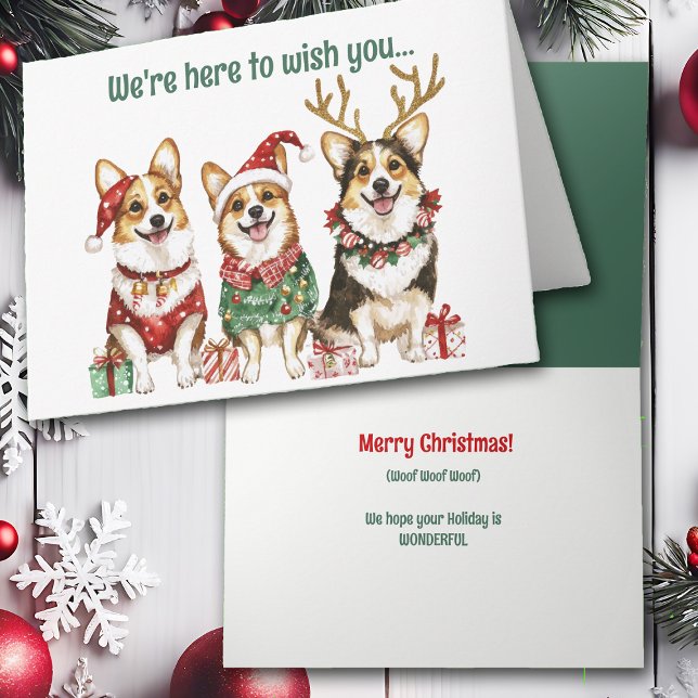 Festividades Cartão de Natal para Cães de Água Festiva (Criador carregado)