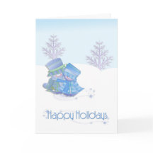 Cartão de Natal para Casais de neve