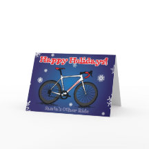 Cartão de Natal para ciclistas