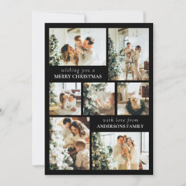 Festividades Cartão de Natal para Colagem de Fotos da Tipografi