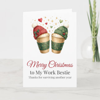 Festividades Cartão de Natal para Copos de Café da Melhor Amiga