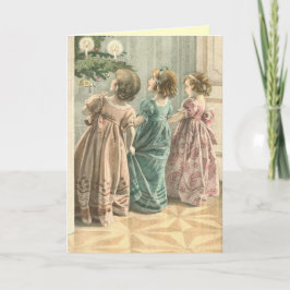 Festividades Cartão de Natal para Crianças Vitorianas