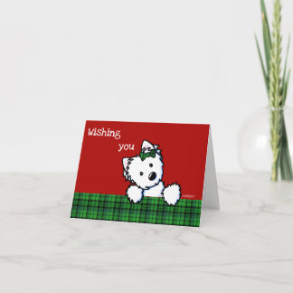 Festividades Cartão de Natal para Garota KiniArt Westie