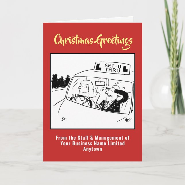 Festividades Cartão de Natal para Instrutor da Escola de Conduç (Frente)