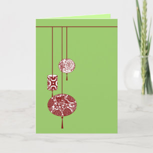 Festividades Cartão de Natal para Lanteras Vermelhas