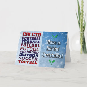 Festividades Cartão de Natal para Línguas de Futebol Personaliz