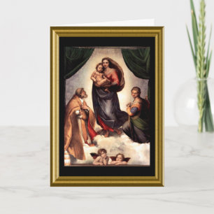 Festividades Cartão de Natal para Madonna e Criança
