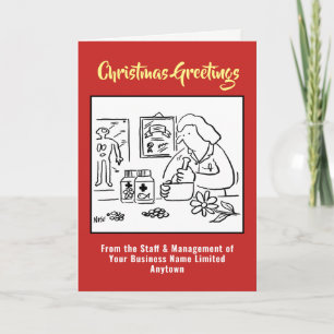 Festividades Cartão de Natal para Medicina alternativo ou Homeo