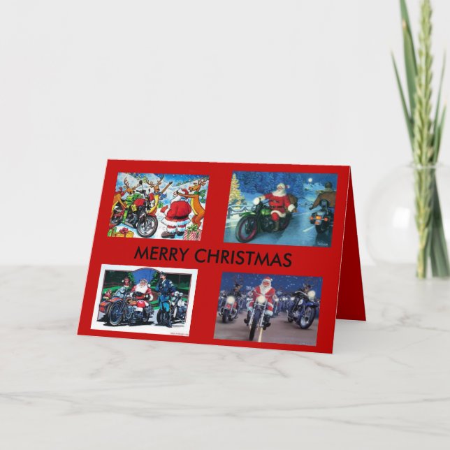 Festividades Cartão de Natal para Motocicletas (Frente)