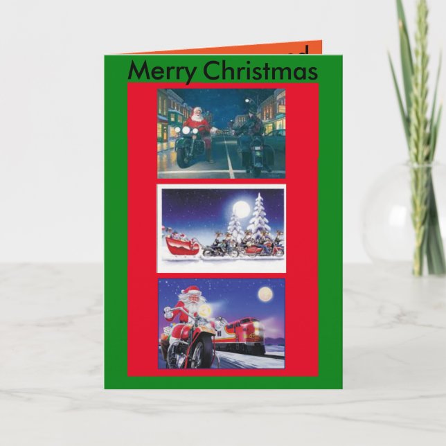 Festividades Cartão de Natal para motocicletas (Frente)