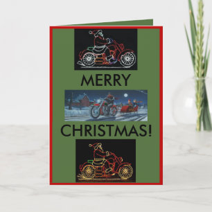 Festividades Cartão de Natal para Motocicletas