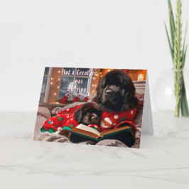 Festividades Cartão de Natal para o Cachorro da Terra Nova