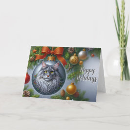 Festividades Cartão de Natal para Ornamento de Cor da Cinza Mai