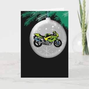 Festividades Cartão de Natal para Ornamento de Motocicleta